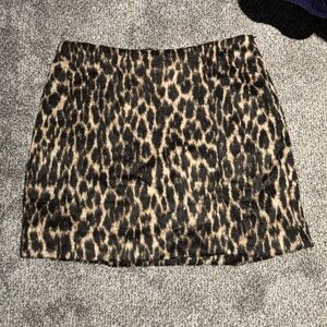 Papermoon Leopard Print Mini Skirt - Brown & Black